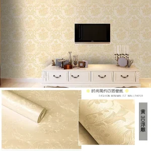 FuDi A003 6 Golden Size 0.7*10M High End Glitter Damask Wallpaper