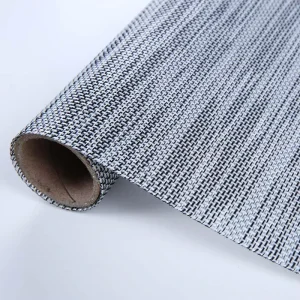 Furniture Wallpaper Vinyl Mesh Plain Fire Retardant Outdoor Fabric Material 70% Pvc 30% Polyester Woven Pvc