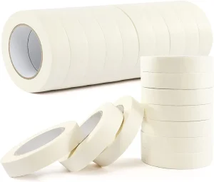 General Purpose Masking Paper Tape 2″ Crepe Free No Reside High Quality Adhesive Painter White Beige Color for Painting