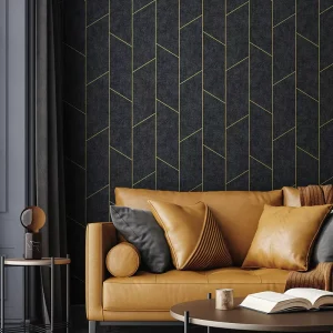 Geometric Design Vinyl Wallpapers for Living Room Luxury