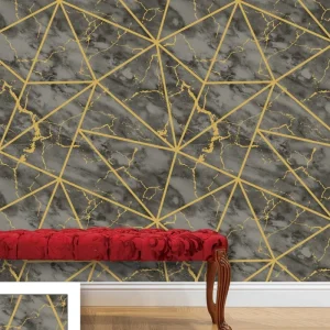 Geometric Marble Floral Solid Damask PVC 0.53*9.2m Wallpaper for LivingRoom Hotel Bedroom Study Room Dining Room Stairwell