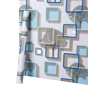 Geometric New Design Traditional Style Fireproof PVC Self-Adhesive Wallpaper Rolls for Bedrooms Living Rooms Bathrooms & Hotels