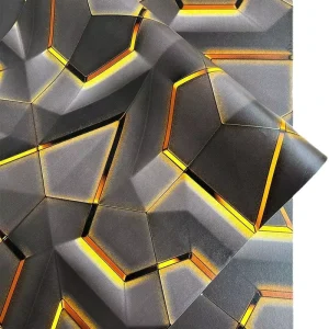 Geometric PVC 3D Wallpaper Self-Adhesive Waterproof Wall Stickers for Living Room Hall Hotels Home Decor