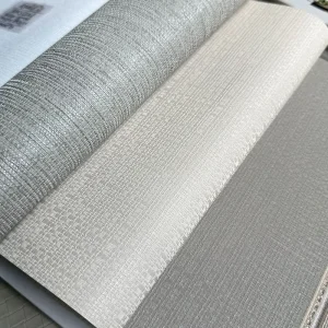 Geometric Pattern Embossed Design Soundproof Fireproof Moisture Proof PVC Wallpaper For Hotel Office & Living Room For Home Use