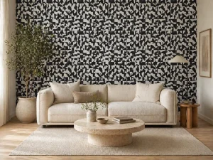 Geometric Texture PVC Vinyl Wallpaper Rolls 0.53x10m Waterproof Easy Clean for Home Hotel Office Living Room Bedroom Wall Decor
