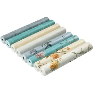 Geometric Textured Non Woven PVC Waterproof Mould Proof Moisture Proof Non Pasted Minimalist Apartment Bedroom Wallpaper Roll