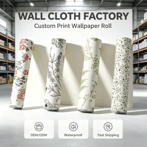 Geometric Textured Non Woven PVC Waterproof Mould Proof Moisture Proof Non Pasted Minimalist Apartment & Bedroom Wallpaper Roll