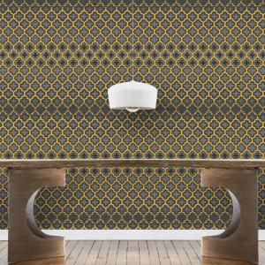 Geometric Vinyl PVC Surface Green Elegant and Fresh 3d Pattern Wall Mural Adhesive Waterproof Embossed Home Interior Wallpaper