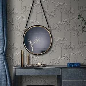 Geometry Pattern Modern Waterproof Non Woven Wallpaper Botanical Wallcovering for Hotel Restaurant Bedroom Hospital
