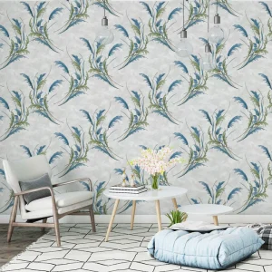 Geometry and Nature Design PVC Wallpaper Exclusive Custom Design and Size Wall Covering for Home Apartment Hotel