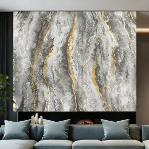 Gilded Modern Waterproof PVC Wallpaper Roll Self-Adhesive Wall Sticker for Bedroom Living Room Hotel Kitchen Decoration