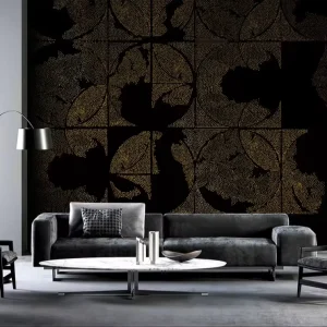 Glamorous Gold Geometric Pattern Embossed Paper Wallpaper Waterproof Fireproof Washable Easy DIY Installation Wall Covering