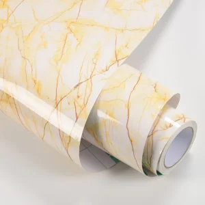 Glossy Marble Contact Paper Peel and Stick PVC Wallpaper Scratch Resistant Self Adhesive Countertop Film Factory Direct