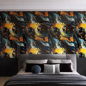 Glossy Marble Peel and Stick Wallpaper Waterproof Self Adhesive Wall Covering Sticker for Livingroom Decor