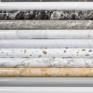 Glossy Vinyl Marble Wallpaper Self Adhesive Marble Pattern Sticker Pvc Rolls Wall Coating for Home Decor Films Kitchen Bathroom