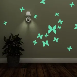 Glow in the Dark Wall Stickers Luminous Cartoon Animal Star Decals Peel and Stick PVC Murals for Kids Bedroom Ceiling Decor