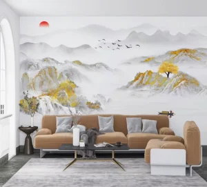 Gold Foil Paper Wall Decor Stickers Exterior Wallpaper Light Luxury High-End Murals for Living Rooms Bedrooms Hotels Walls