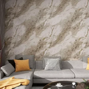Gold Gilded Marble Peel and Stick Removable Vinyl Wallpaper Stickers for Kitchen Bathroom Shower Room Waterproof