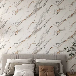 Gold Liquid Marble Contact Paper Waterproof Peel and Stick Matte Marble Wallsticker Self Adhesive Carbon Rock Board Wall Sticker