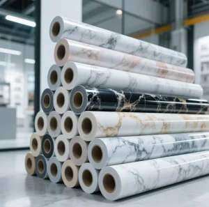 Good Quality High Glossy Marble Renovation Vinyl Film Roll Self Adhesive Wallpaper Interior Room Decoration