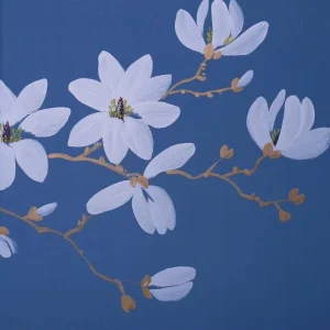 Graceful Fine Ink Painted Chinoiserie Style Non-woven Hand-made Wallpaper