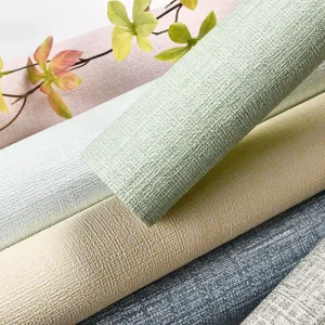 Grass Cloth Look Adhesive Foam Wallpaper Roll for Wall Decor Embossed Peel and Stick Wall Paper Roll