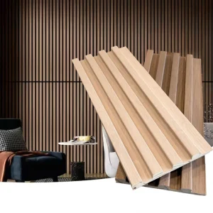 Grating Slatted Panels Modern Design for Hotel School Apartment Use Waterproof Wood Veneer/PVC Commerce Entertainment
