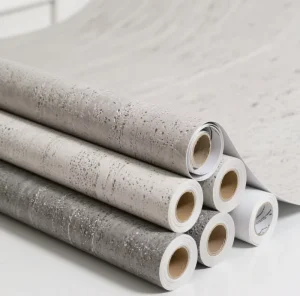 Gray Concrete Contact Paper Matte Thick Textured Wallpaper PVC Self Adhesive Peel and Stick Wall Paper