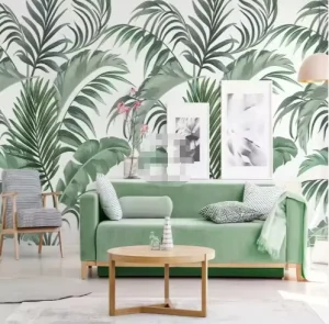 Green Banana Leaf Wallpaper Living Room and Bedroom Palm Leaf Self adhesive Mural