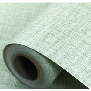 Green Grasscloth Textured Temporary Wallpaper for Liners Closet