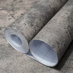 Grey Color Natural Stone Grain TV Background Wall Apartment Hall Geometric Waterproof Self Adhesive PVC Soundproof Wallpaper