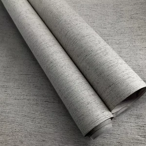 Grey Fabric PVC Waterproof Mould-Proof Modern Entertainment Wallpaper for Interior Home Wall Decoration