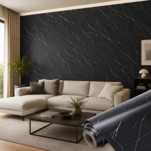 Grey Stripe Geometric Self Adhesive Waterproof Vinyl Wallpaper Moisture Proof Modern Decorative Wall Covering Rolls For Kitchen