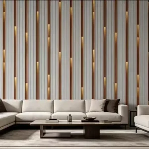 Guangzhou 210g Modern 3D Geometric Vertical Stripes Wallpaper