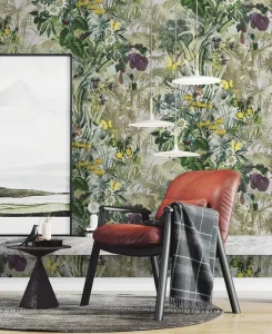 Guangzhou Beauty Flowers Wallpaper Bedroom Living Room TV Background Luxury Wallpaper