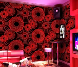 Guangzhou Dance Hall and KTV Bar Commercial Beautiful Red Wallpapers