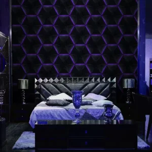 Guangzhou Home Decor Good Quality Luxury Shinning 3D Suede Wallpaper Wall Paper