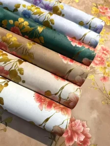 Guangzhou Waterproof Fire Resistant Flower Wallpaper for Home Hotel Decoration