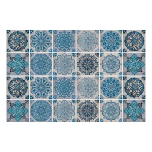 HD Printed Art Floral Wallpaper Peel Stick Backsplash Tiles PVC Waterproof Oil Stain Resistant Kitchen Bathroom Living Bedroom