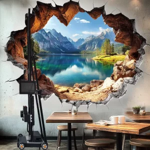 HD Resolution Inkjet Printer for Wall Decoration Dustless and Environmentally Friendly UV Ink DX7 and XP600 Print Heads