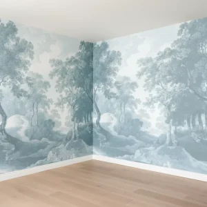 Hand Painted Wisteria Flower Silk Wallpaper Elegant Beige Floral Wall Mural for Luxury Home & Hotel Dec