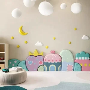 Happy Land Theme Wallpaper Room Design for Kids Preschool Wall Covering Wall Panels Baby Room Interior