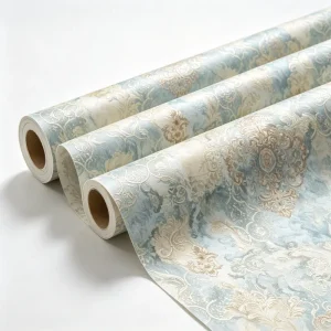 Heat Resistant Gold Damask Wallpaper for India Market Waterproof PVC Peel and Stick Wall Paper for Home Decoration