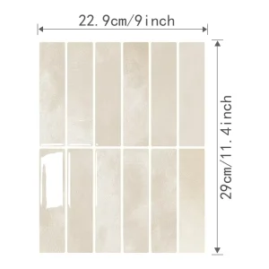 Heat Resistant Peel and Stick Backplash Fireproof Stick on Tiles Renter Friendly Self Adhesive Wall Tiles