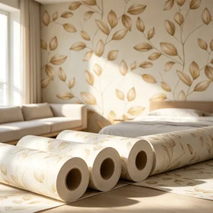 Heat Resistant Small Floral Wallpaper for India Pakistan Market Anti Mildew Washable PVC Self Adhesive Wall Paper for Home Decor