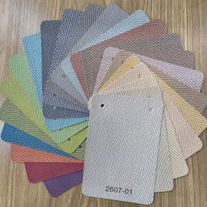 Herringbone Pattern PVC Fabric Texture Printed Embossed Synthetic Artificial Leather for Handbag Furniture Sofa Hotel Wallpaper