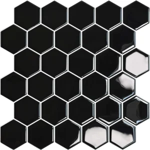 Hexagon Peel and Stick Backsplash Wallpaper Stick on Bathroom Kitchen Decorative Wall Tiles 295*295mm