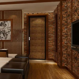 High Density Waterproof 3D Noise Reduction Oil Proof Decorative Vintage Brick Self Adhesive Wallpaper Wall Kitchen Bedroom