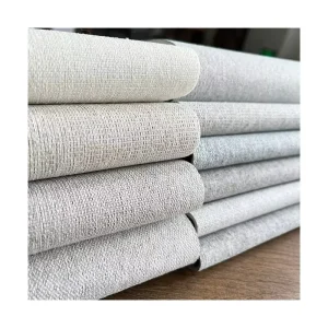High Density Woven Wall Cloth Outperforms Wallpaper in Tear Resistance Texture Eco friendly Plain Wall Covering for Residential