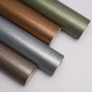 High-End Quality Metallic Wall Covering Silk Texture Vinyl Wall Paper Durable Functional Luxury Wallpaper Specialty Store